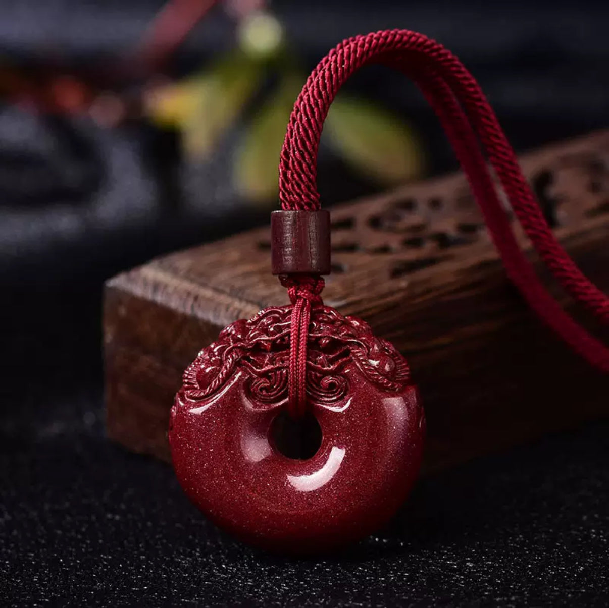 Cinnabar pendant